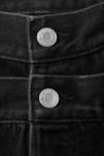 Tuned Black - Schwarz - Dual High Waisted Loose Wide Leg Jeans - 7