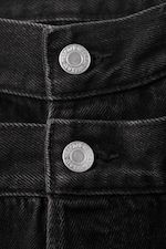 Tuned Black - Schwarz - Dual High Waisted Loose Wide Leg Jeans - 1