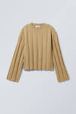 Beige - Rippstrickpullover Fiona - 0