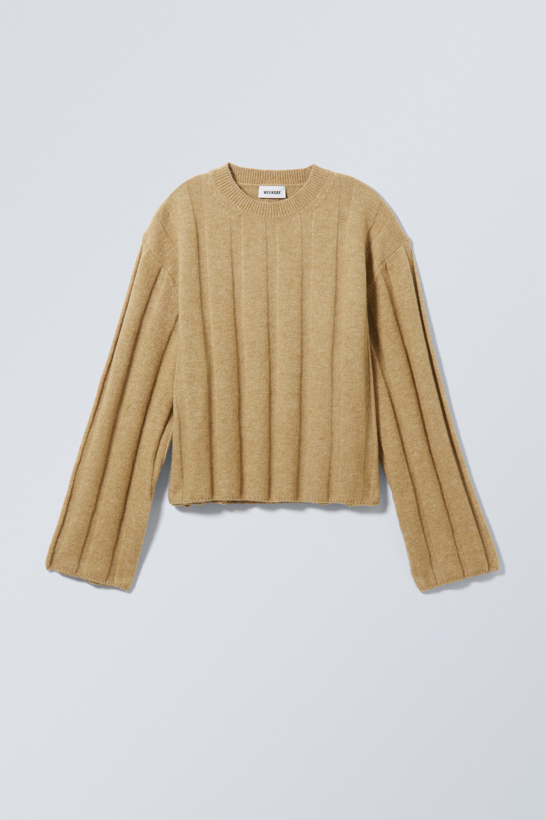 Beige - Fiona Rib Sweater - 0