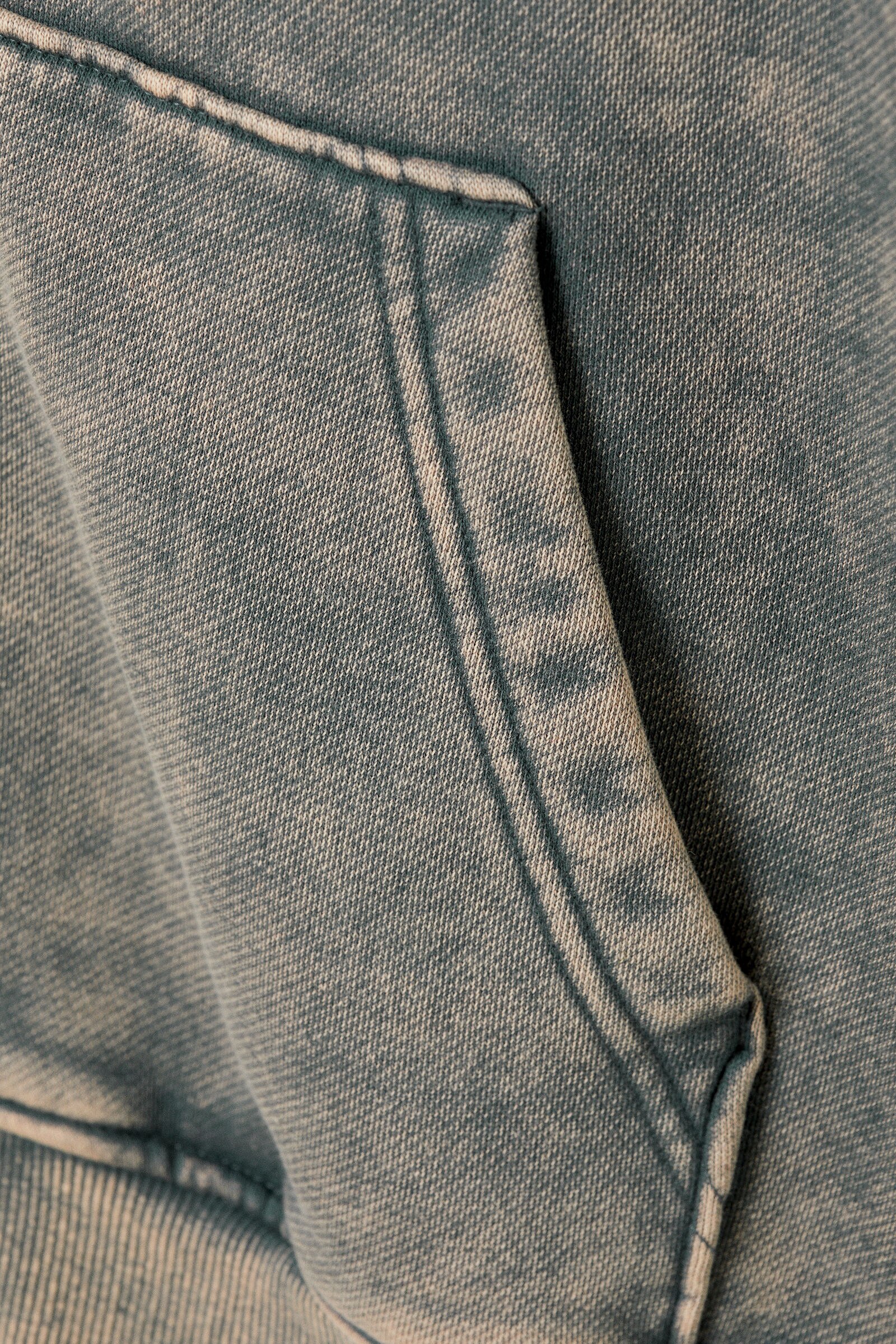 washed loose fit zip hoodie - Washed Turquoise | Weekday GB