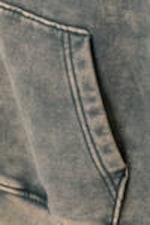 Verwaschenes Türkis - Washed Loose Fit Zip Hoodie - 1