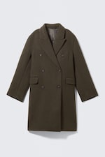 Dark Khaki Green - Logan Knee-Length Wool-Blend Coat - 5