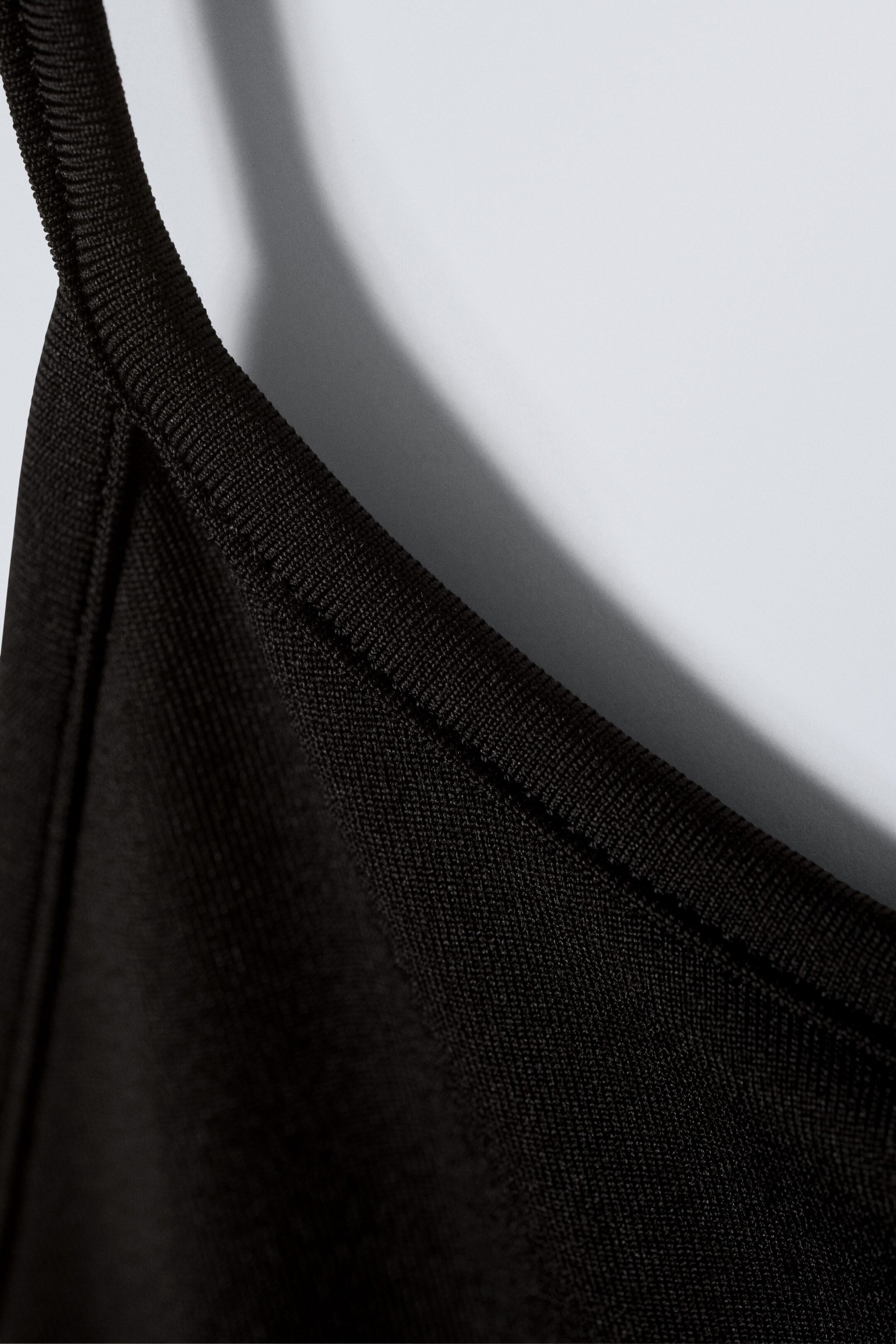 Black - Deep Back Halter Top - 1