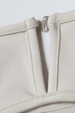 Zacht taupe - Bikinitop met voorsluiting - 3