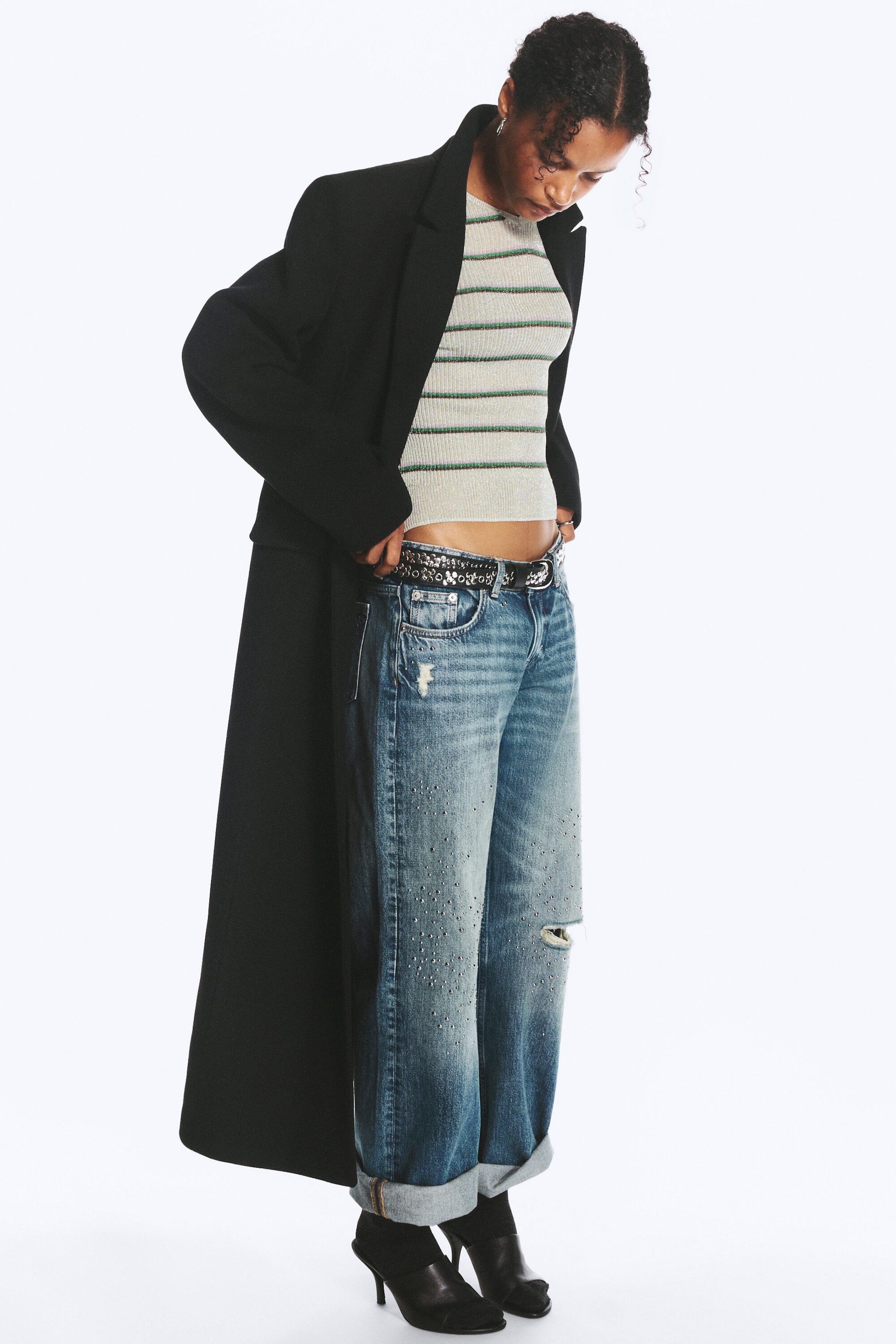 Black - Fitted Single-Breasted Wool-Blend Coat - 2