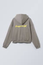 D.Floor Hypnox Grey - Boxy Graphic Zip Hoodie - 1