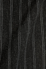 Dunkelgrau gestreift - Bandeau-Top aus Anzugstoff - 4