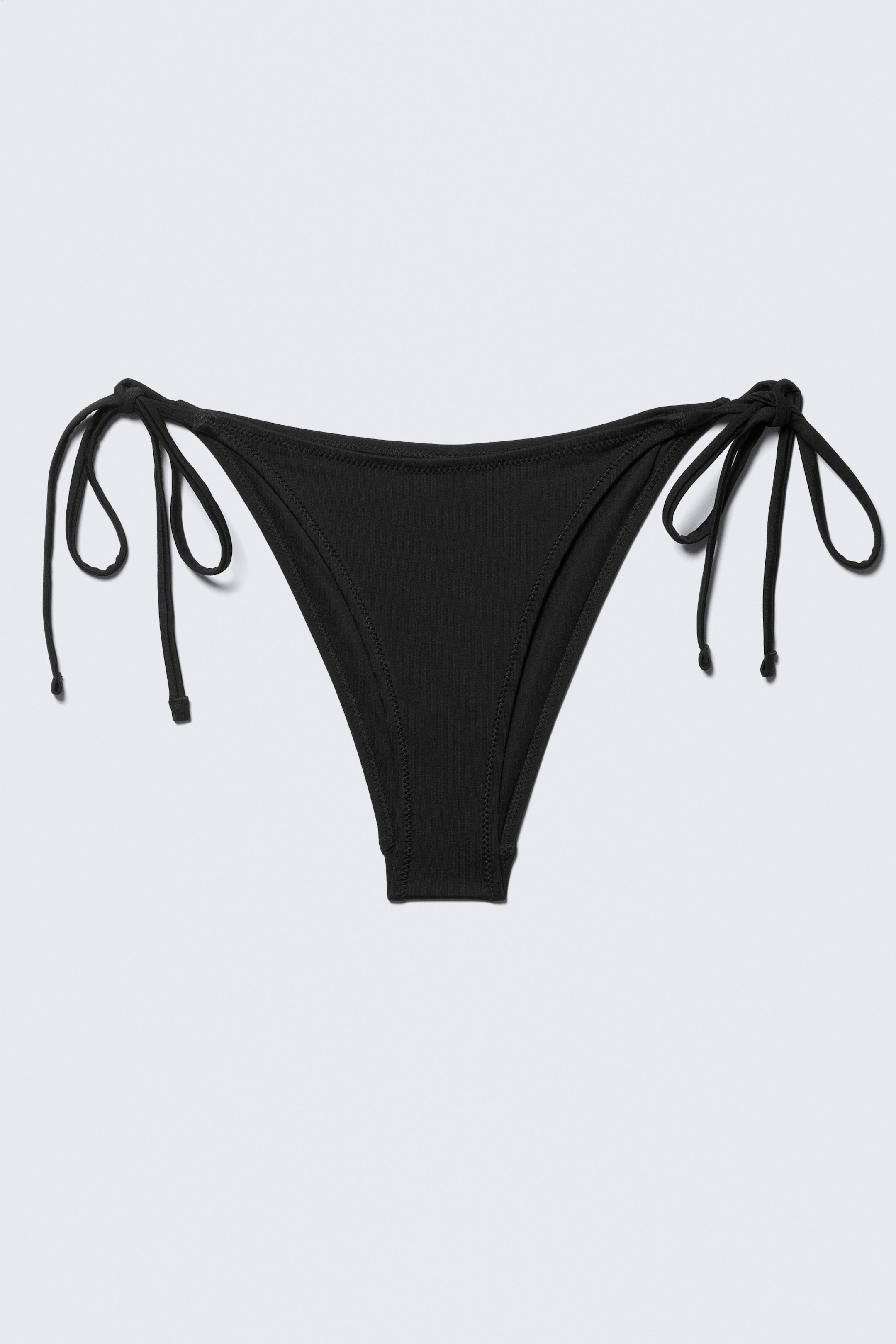 Schwarz - Brazilian-Bikinihöschen mit mittlerer Bundhöhe - 3