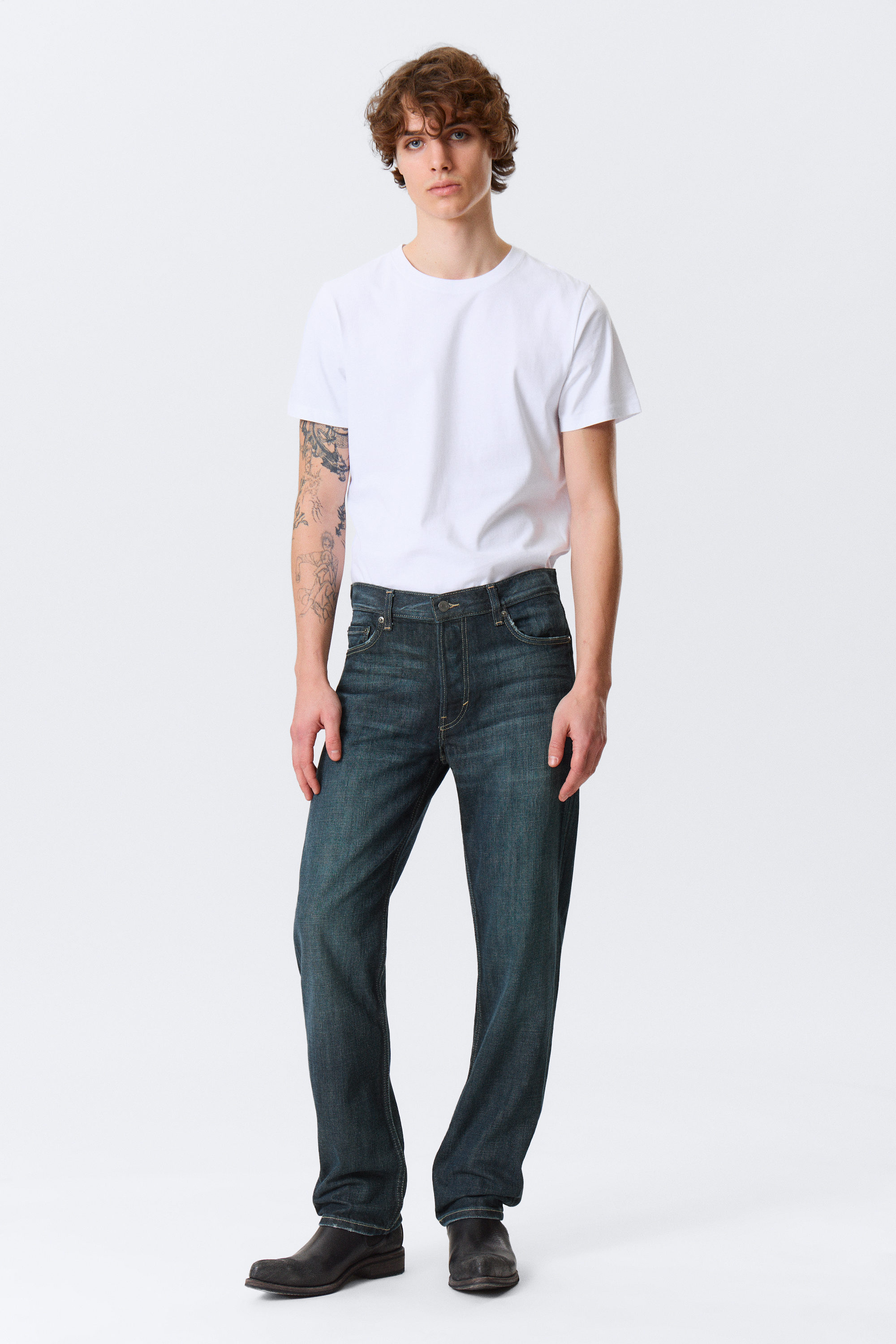 Deep Sea Blue - Dark Blue - Klean Regular Straight Leg Jeans - 2