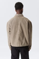 Staubiges Maulwurfsgrau - Lockere, verwaschene Utility-Jacke - 4