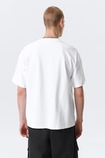 Vit - Robo Silver Face - Boxig t-shirt med tryck - 2