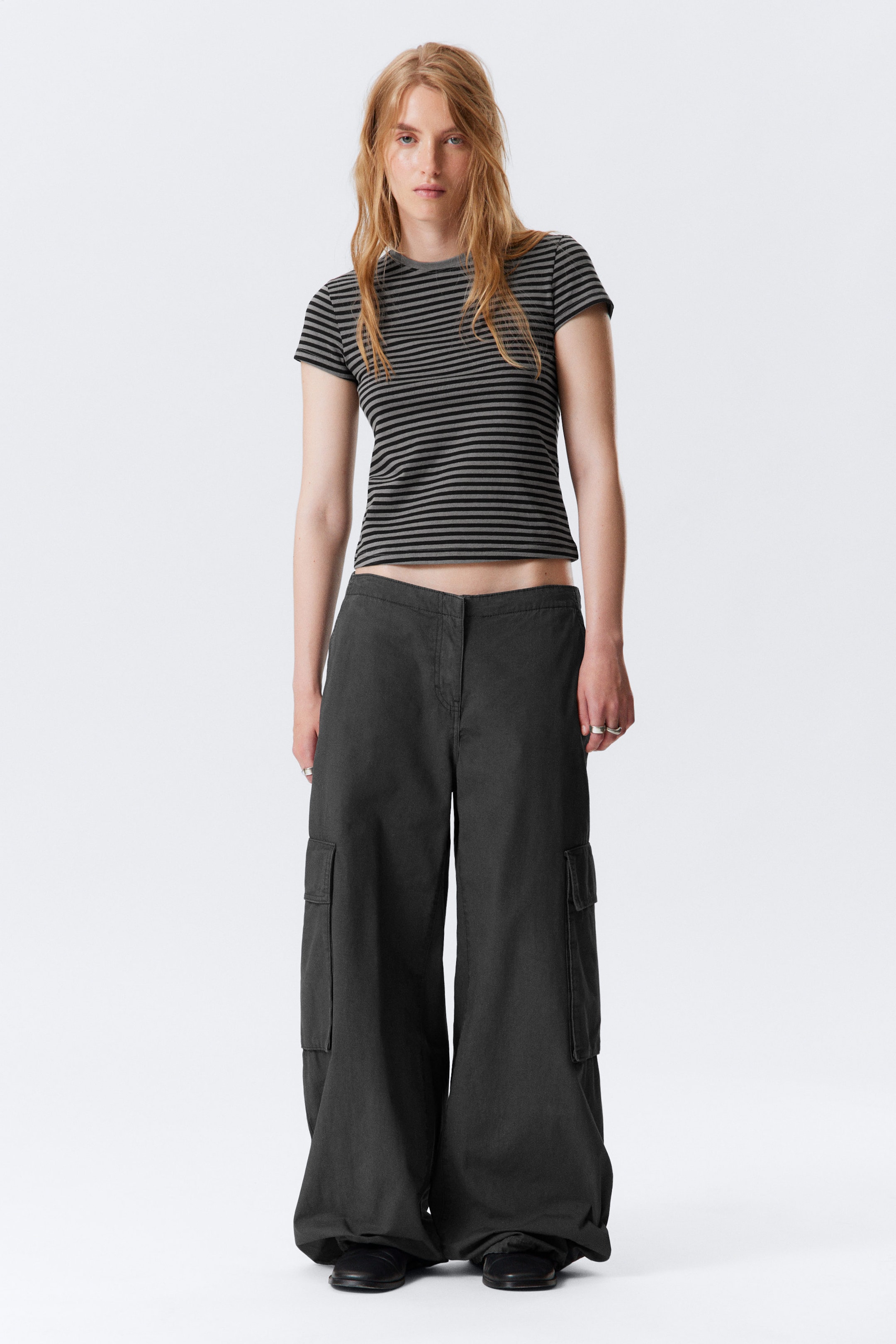 Dusty Grey - Slim Short-Sleeved Cotton T-shirt - 2