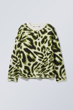 Ecru - Teo Oversized Jacquard Sweater - 0