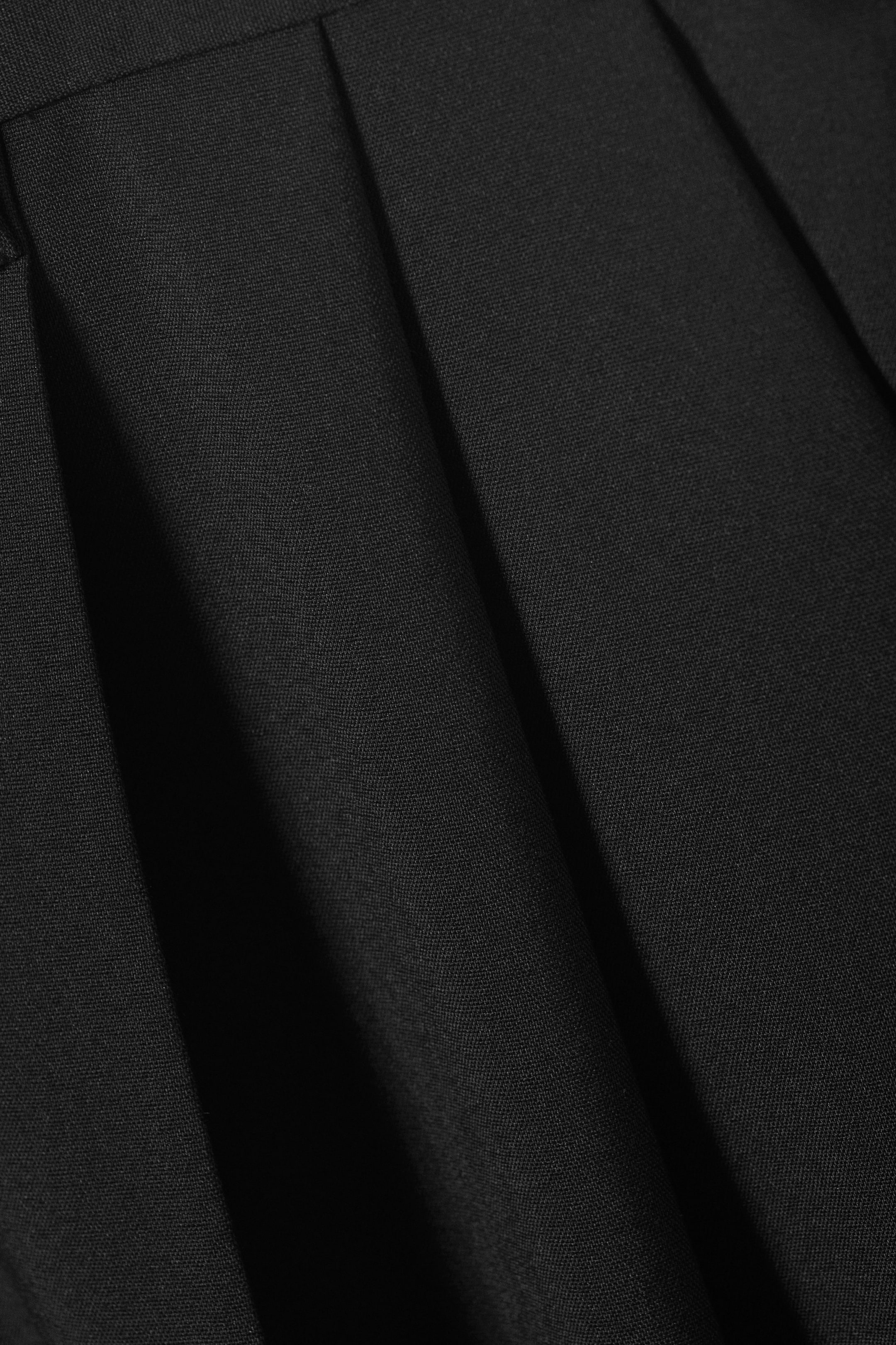 Black - Nate Loose Fit Pleated Suit Trousers - 5