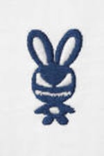White - Embroidered Bunny - Relaxed Graphic Printed T-shirt - 5