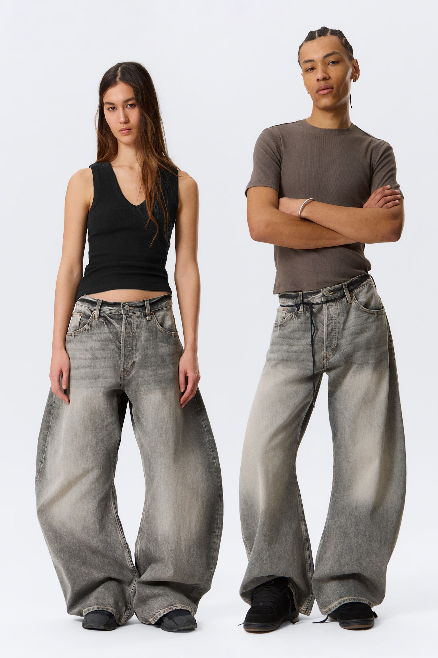 Wijde Solera jeans met ronde pijpen - Canyon Grey – Middelgrijs - 1