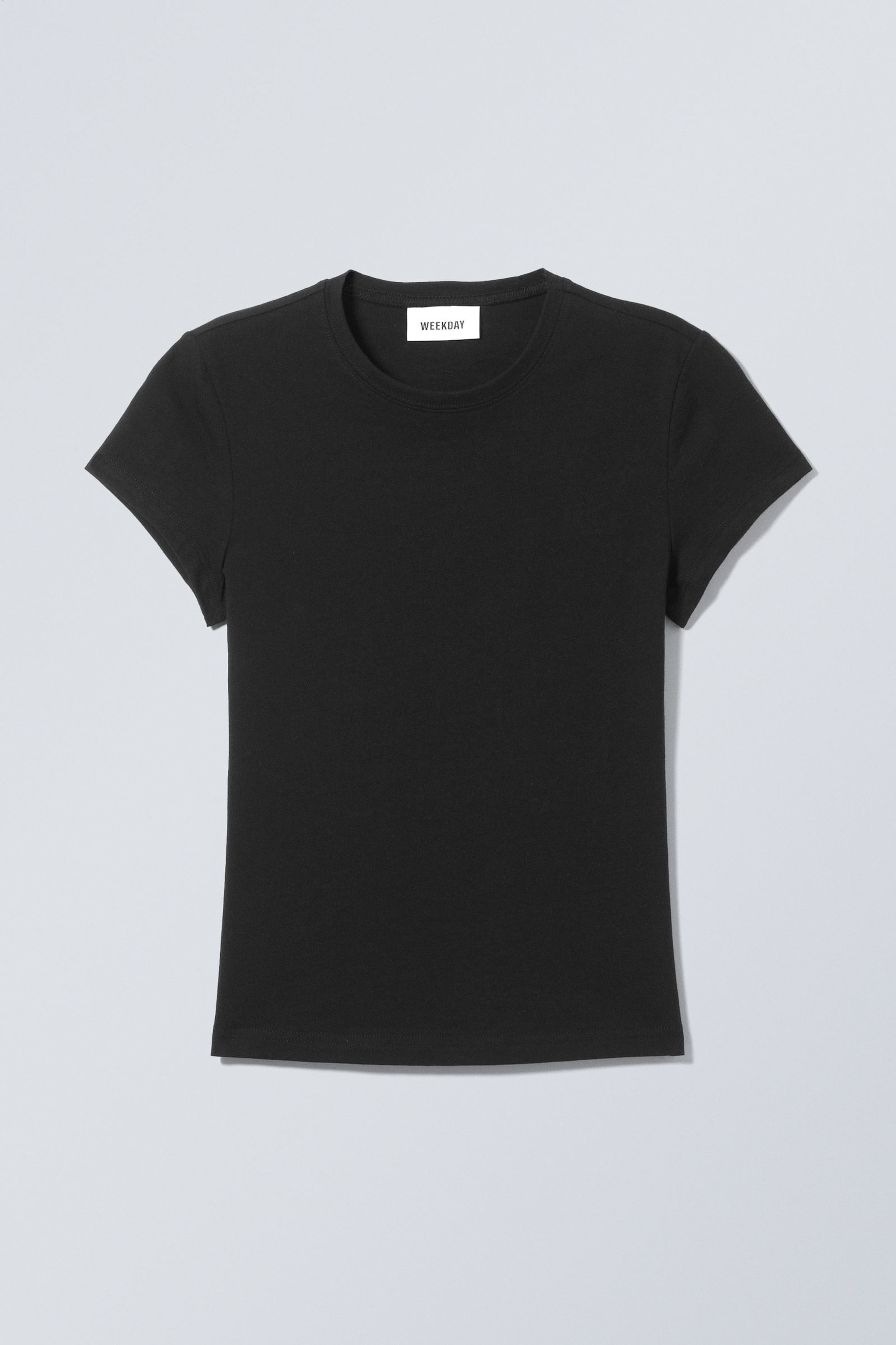 Black - Fitted Short Sleeve T-shirt - 0