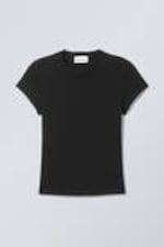 Black - Fitted Short Sleeve T-shirt - 0