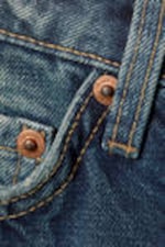 Gasoline Blue - Medium Blue - Ample Low Rise Loose Wide Leg Jeans - 6