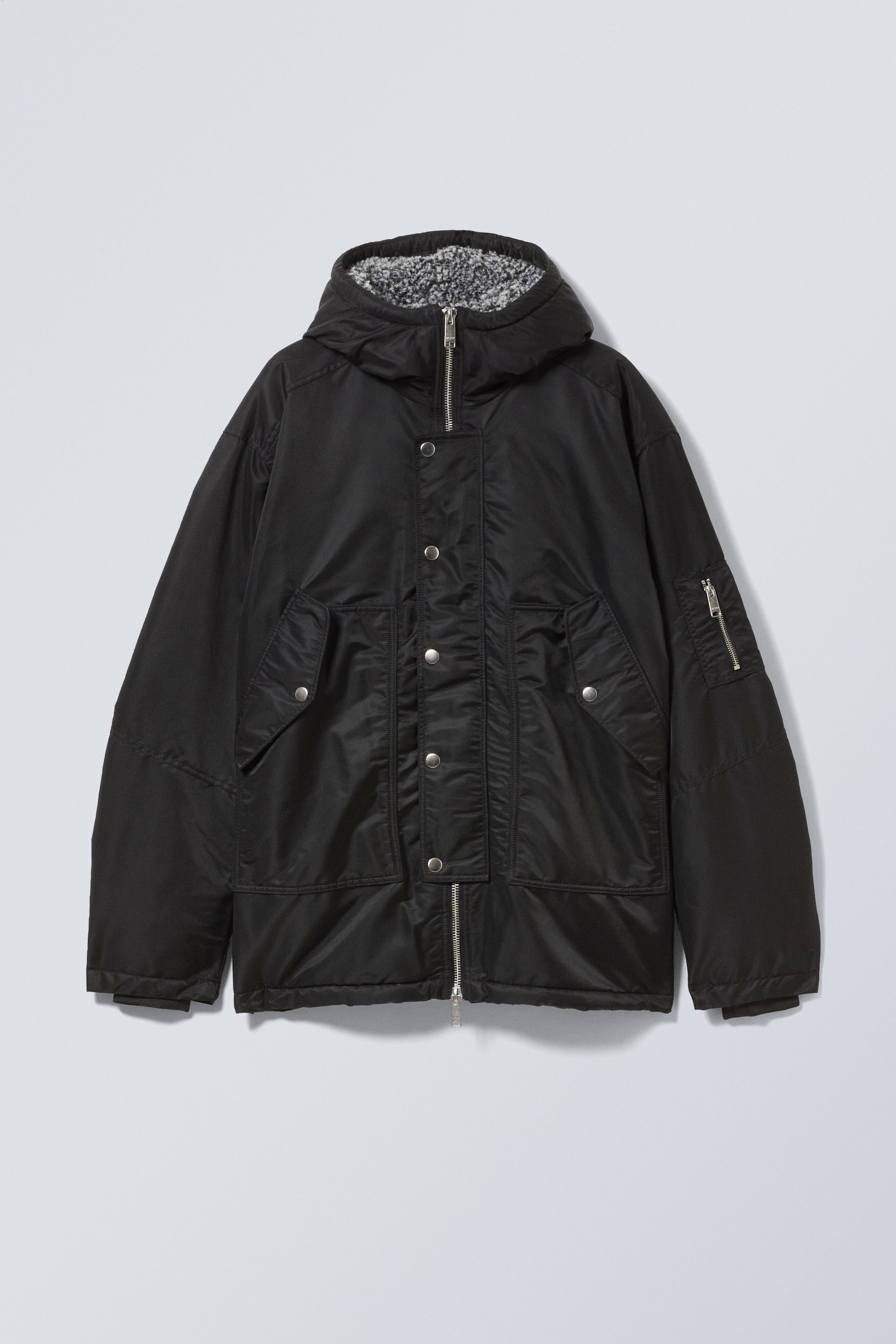 Zobacz większy obraz: Nylonowa watowana kurtka parka - Czarny - ON | H&M PL 1