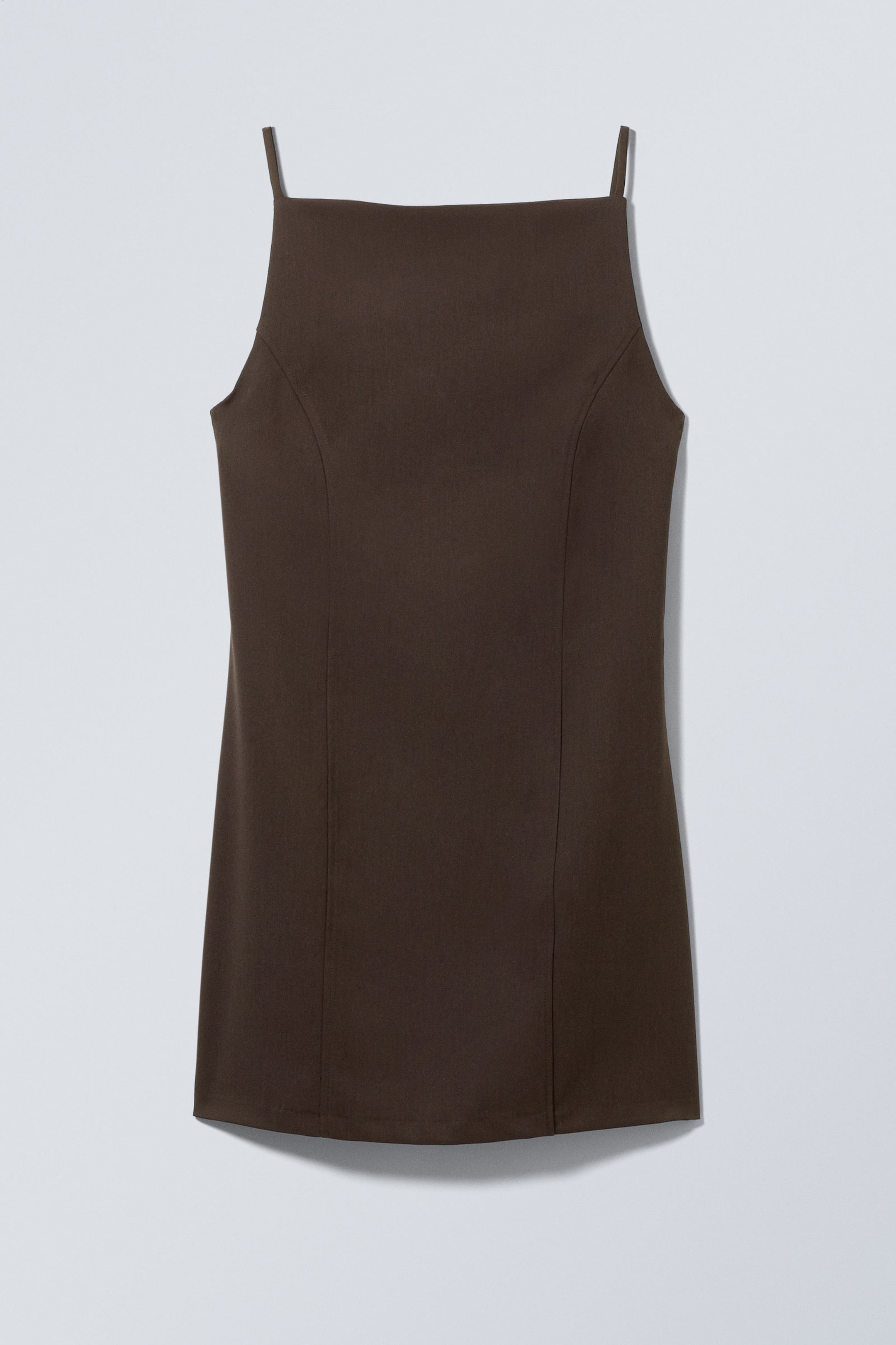 Dunkelbraun - Mini-Anzugkleid - 1