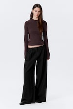 Svart - Aya plisserade byxor - 0