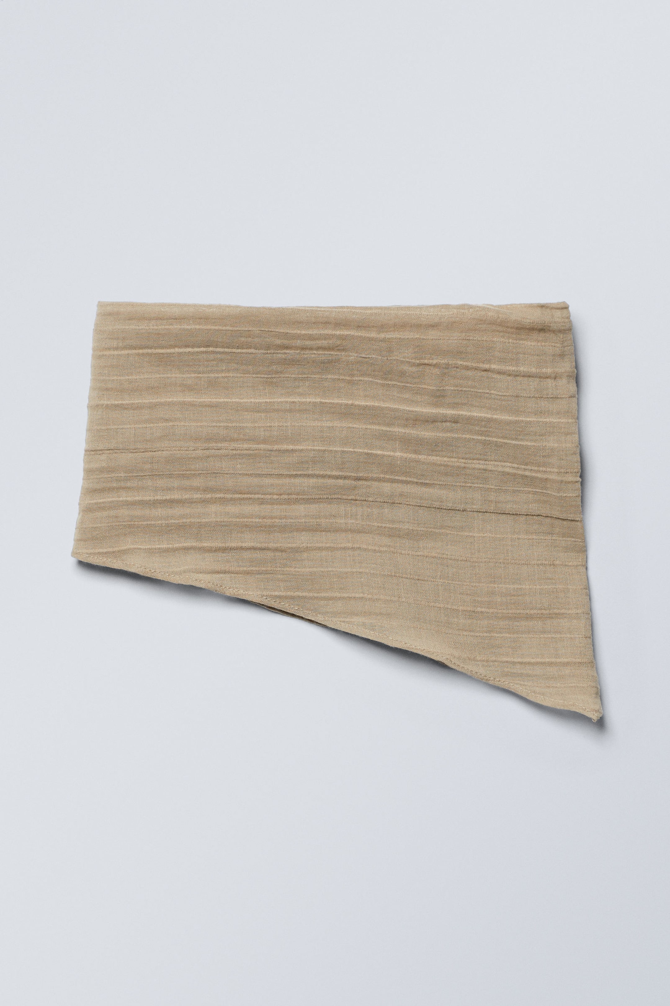 Dusty Beige - Structured Ramie-Blend Scarf - 2