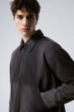 Washed Black - Relaxed Washed Utility Jacket - 2