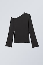 Noir - Haut à une manche sans coutures Kiara - 0