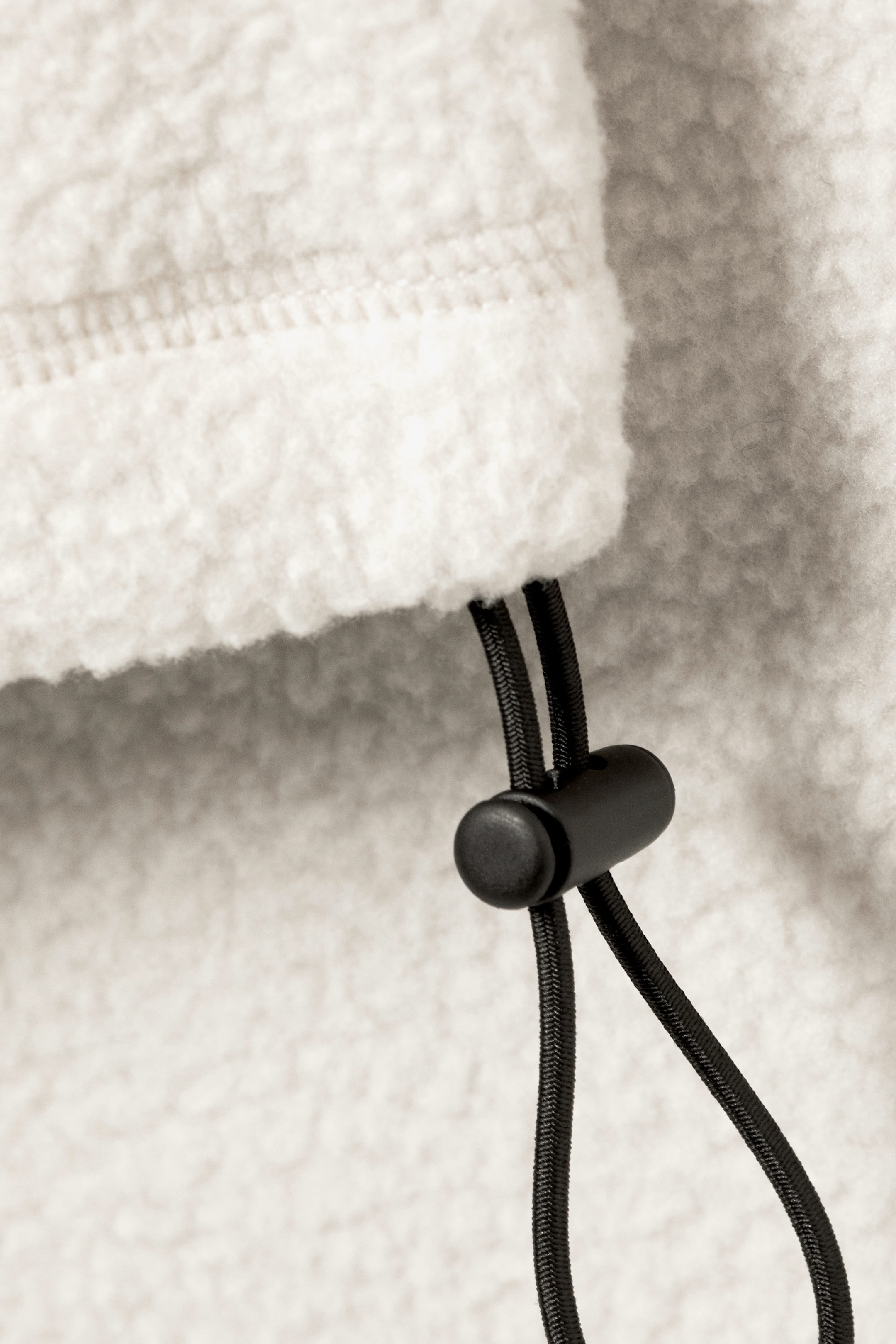 Blanc - Veste polaire zippée coupe ample - 4