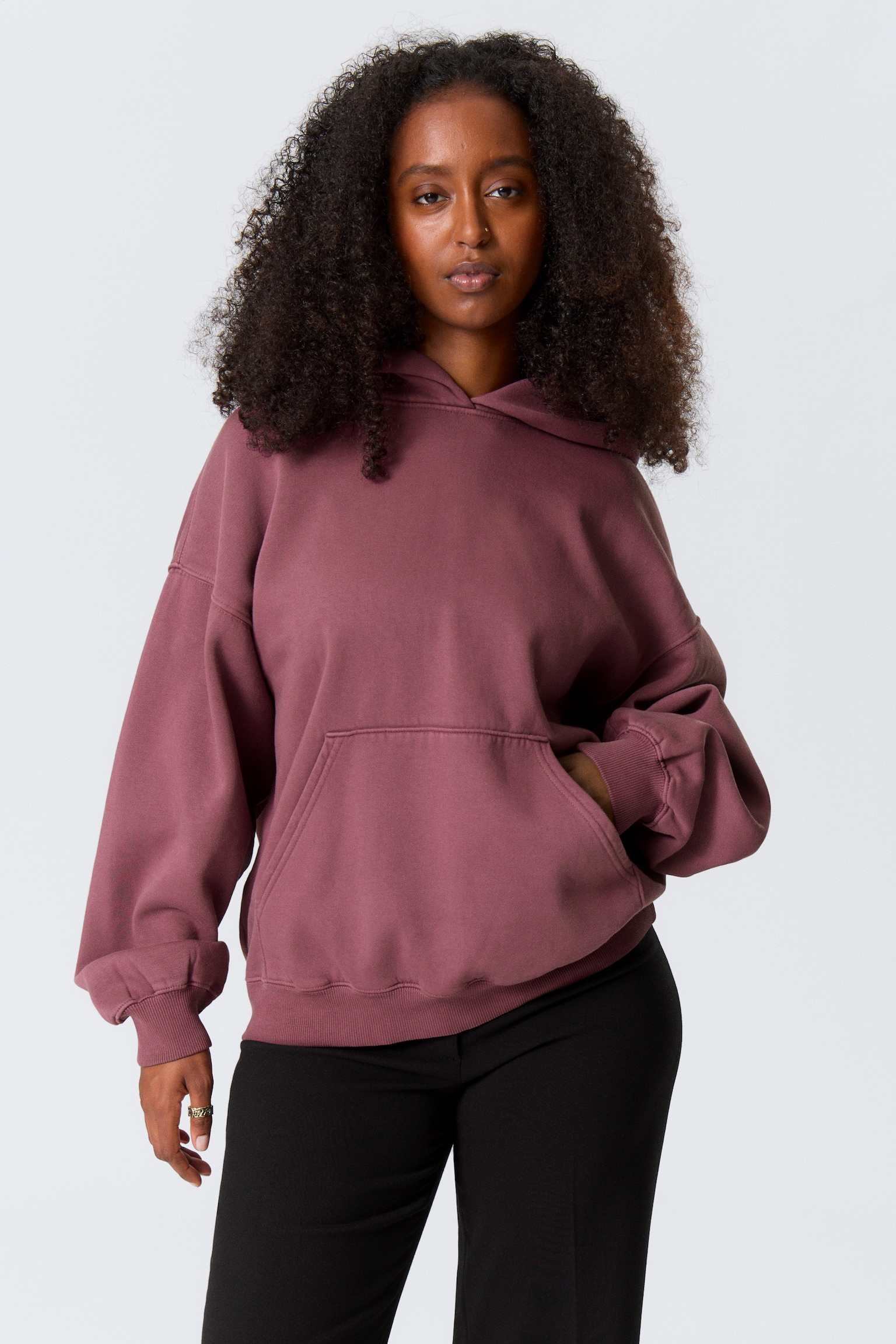 Oversized Heavyweight Hoodie - Washed Red/Light Grey Melange/Dark Blue/Black/White