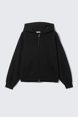 Oversized kraftig hoodie med dragkedja