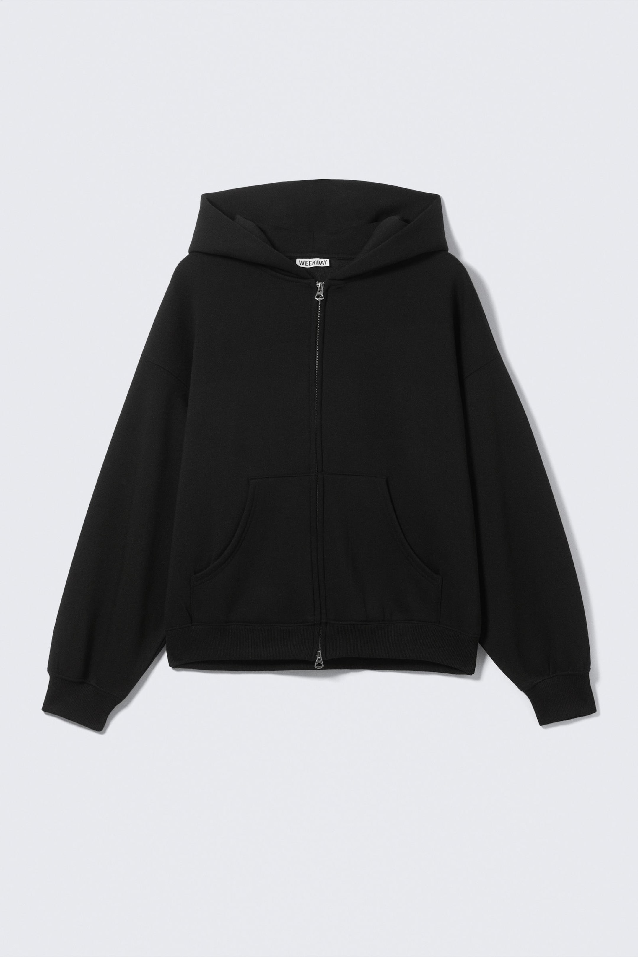 Black - Oversized Heavyweight Zip Hoodie - 3