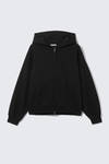 oversized heavyweight zip hoodie - Black | Weekday EU