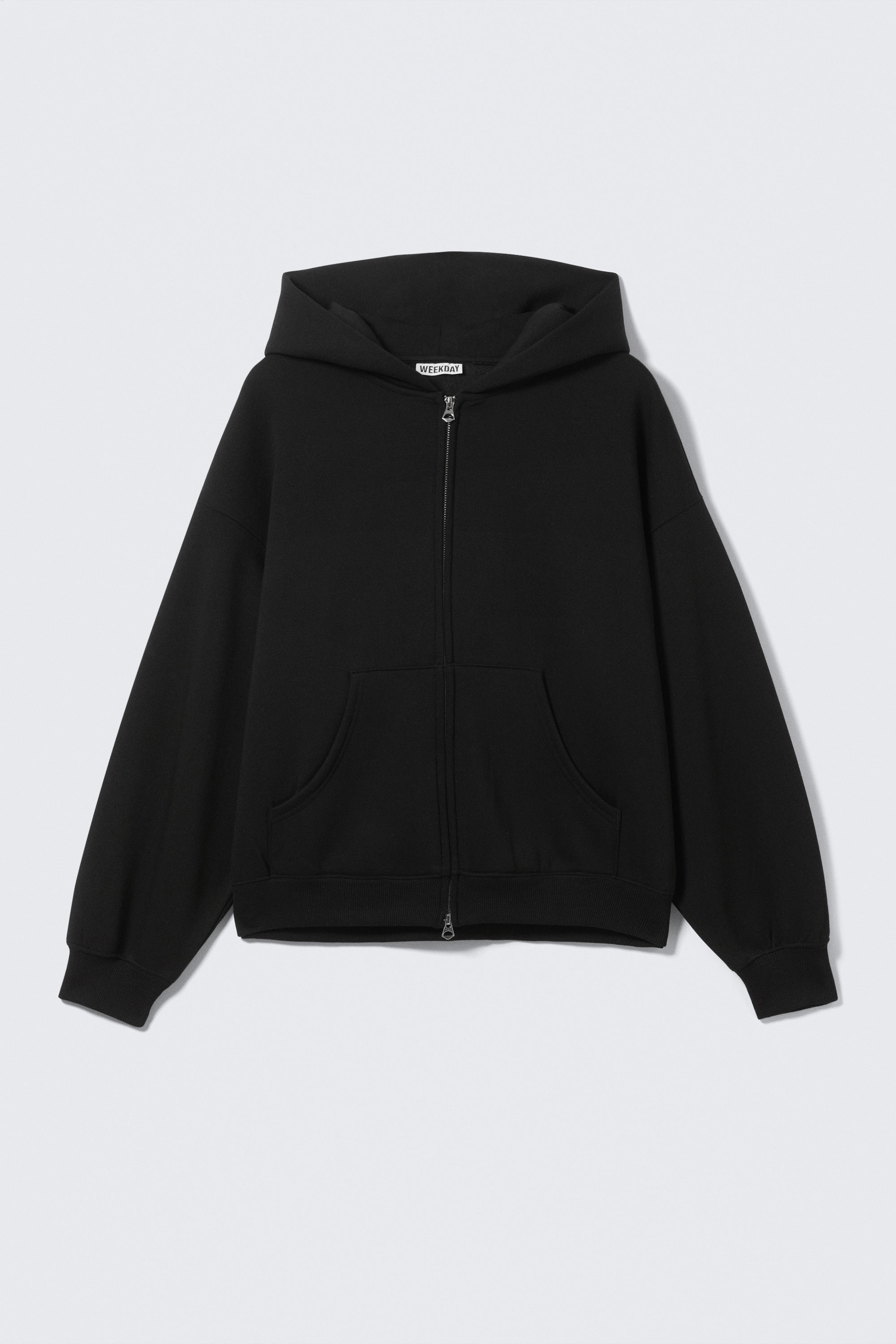 Black - Oversized Heavyweight Zip Hoodie - 4