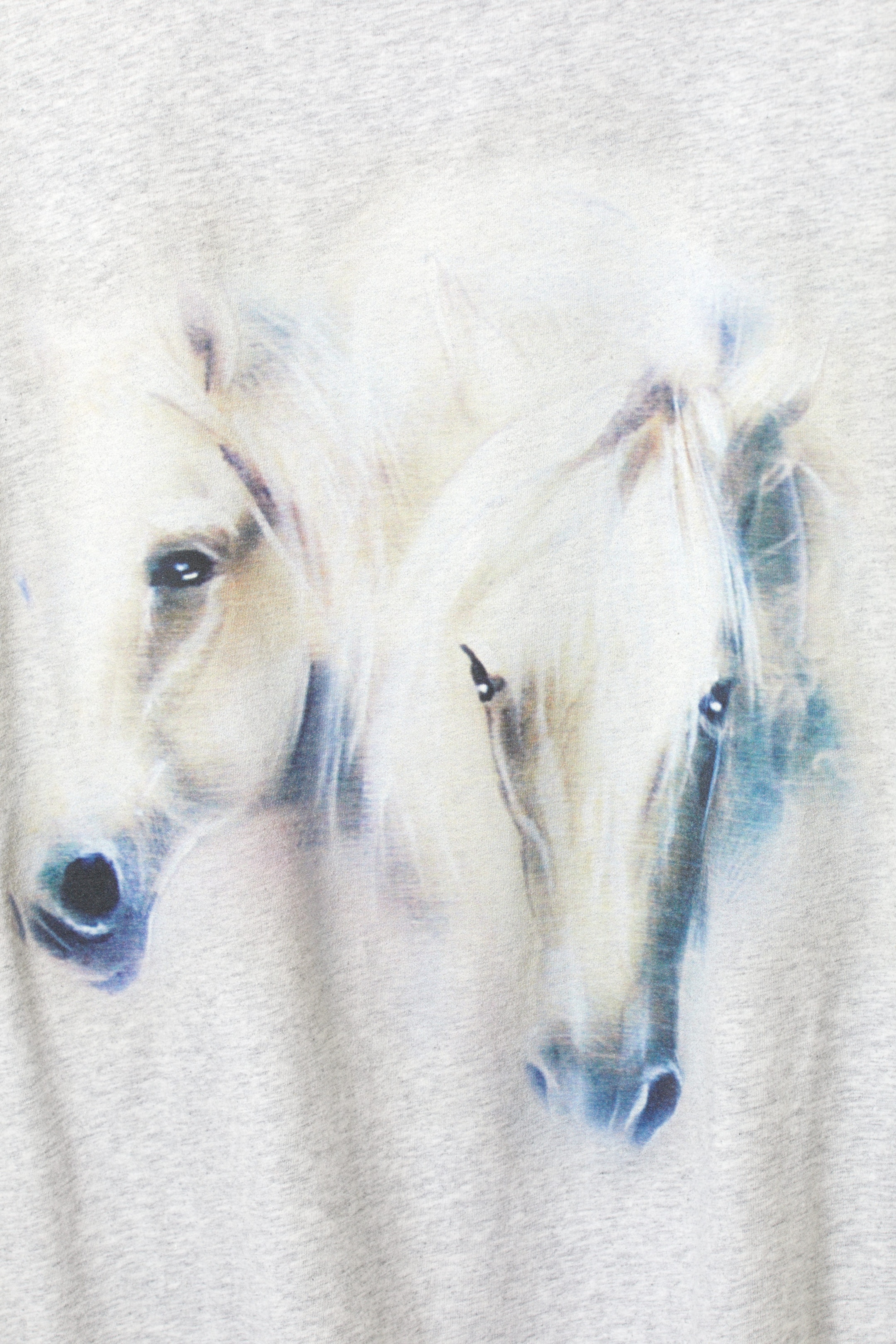 Horses Grey Melange - Gen Printed T-shirt - 1
