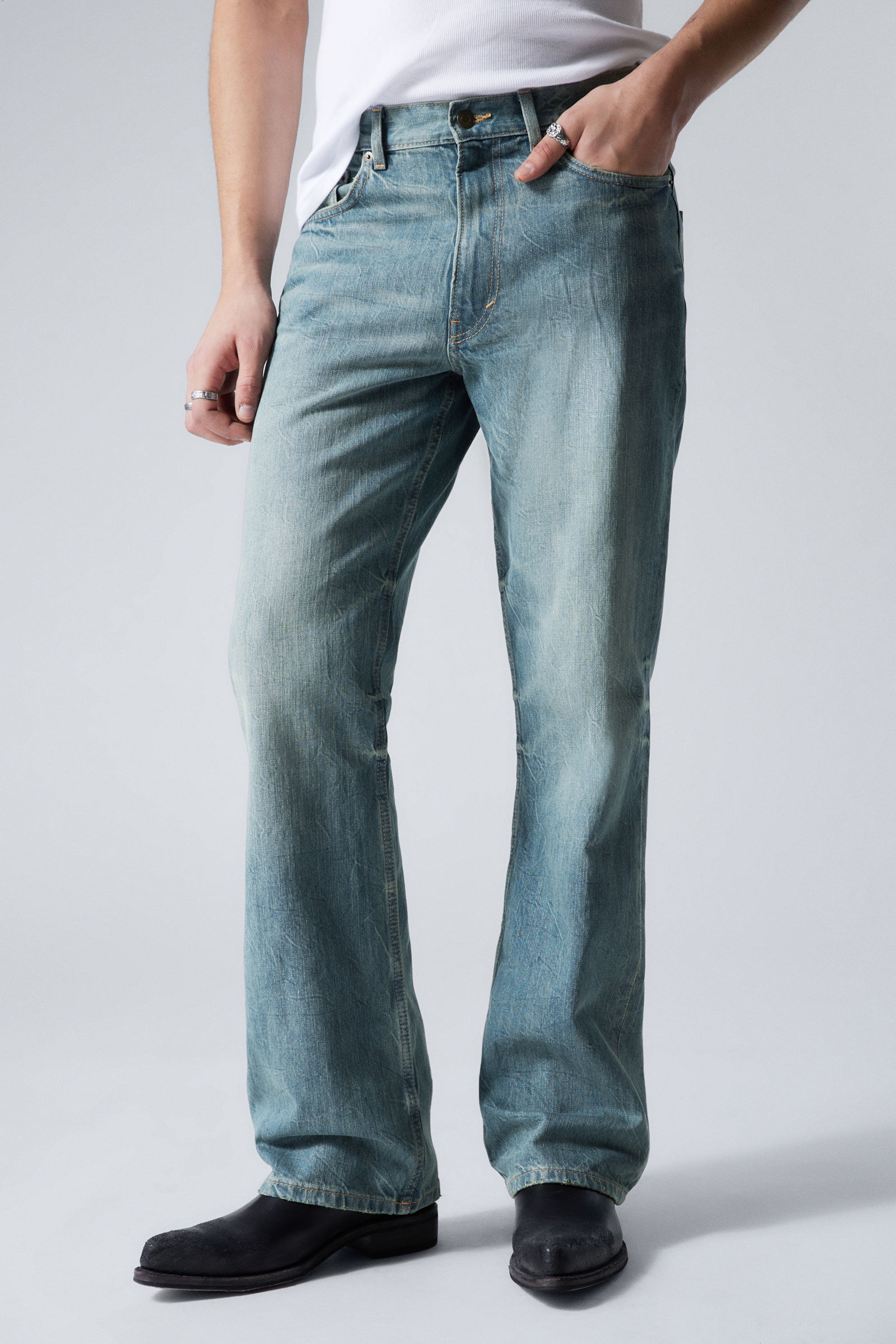 #79829D - Mercury Relaxed Bootcut Leg Workwear Jeans - 2