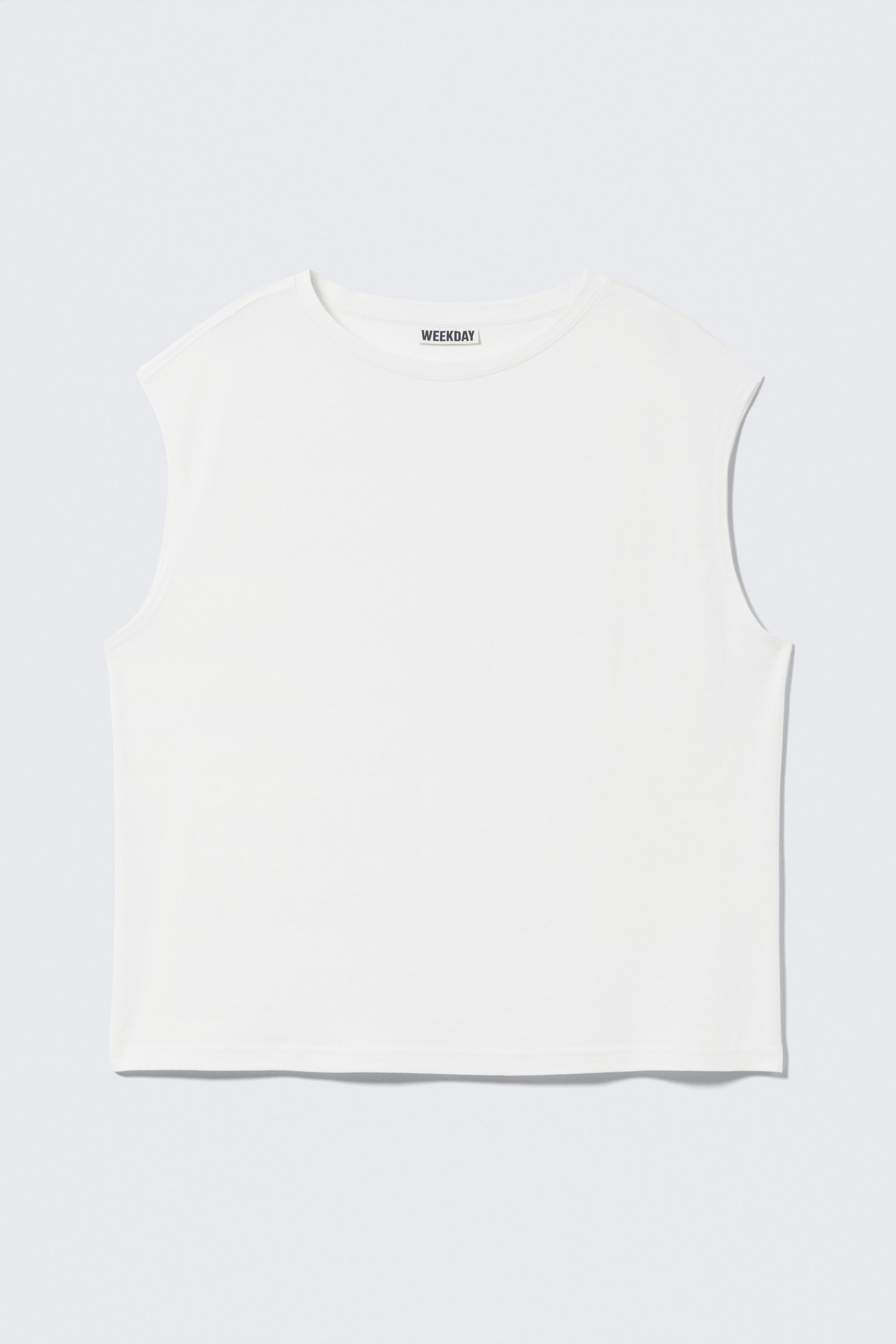 Weiß - Ärmelloses Oversized-Tanktop - 1