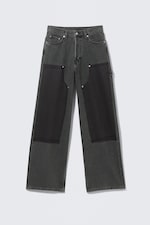 Eulogy Black - Black - Astro Loose Baggy Leg Carpenter Jeans - 2