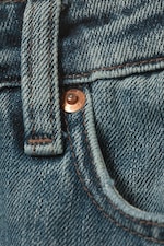 Second Blue – Medium Blue - Arrow Low Rise Regular Straight Leg Jeans - 6