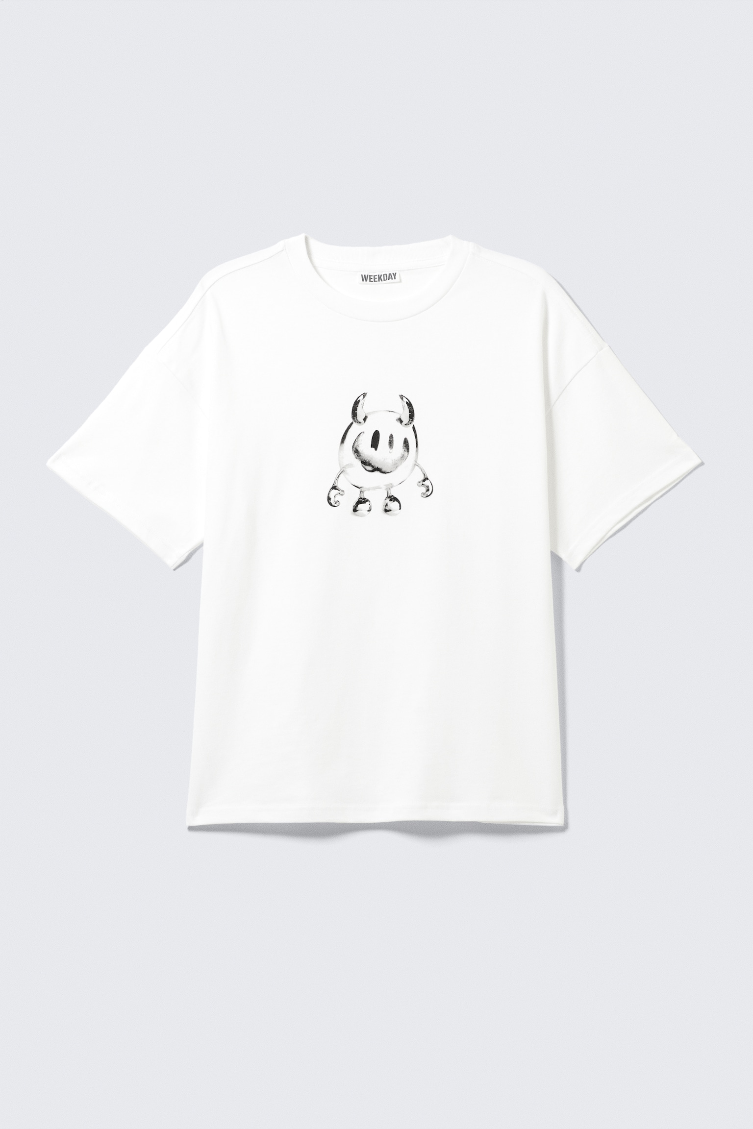 Great Boxy Printed Graphic Tee - Bílá - Smilish/Vypraně černé - Mizzion/Bílá - Tiger Wolf/Černá - Biker Skull/Bílá - Frog Man/Černá - Butterskull/Bílá - Růžová Smutný muž/Black - Fish-eye Teddy/Dark Green - Fntsy - 2
