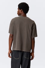 Dark Brown - Loose Boxy T-shirt - 2
