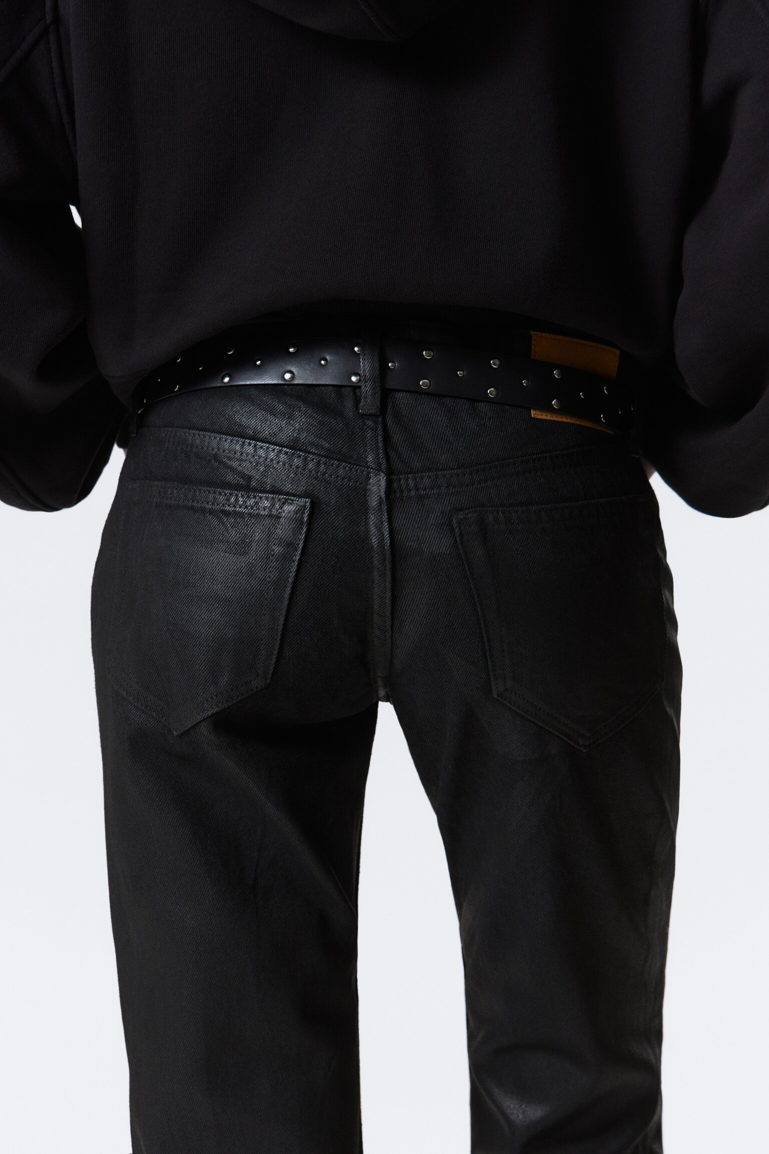 Nova Low Waist Slim Bootcut Leg Jeans - Black Coating - Svart - 5