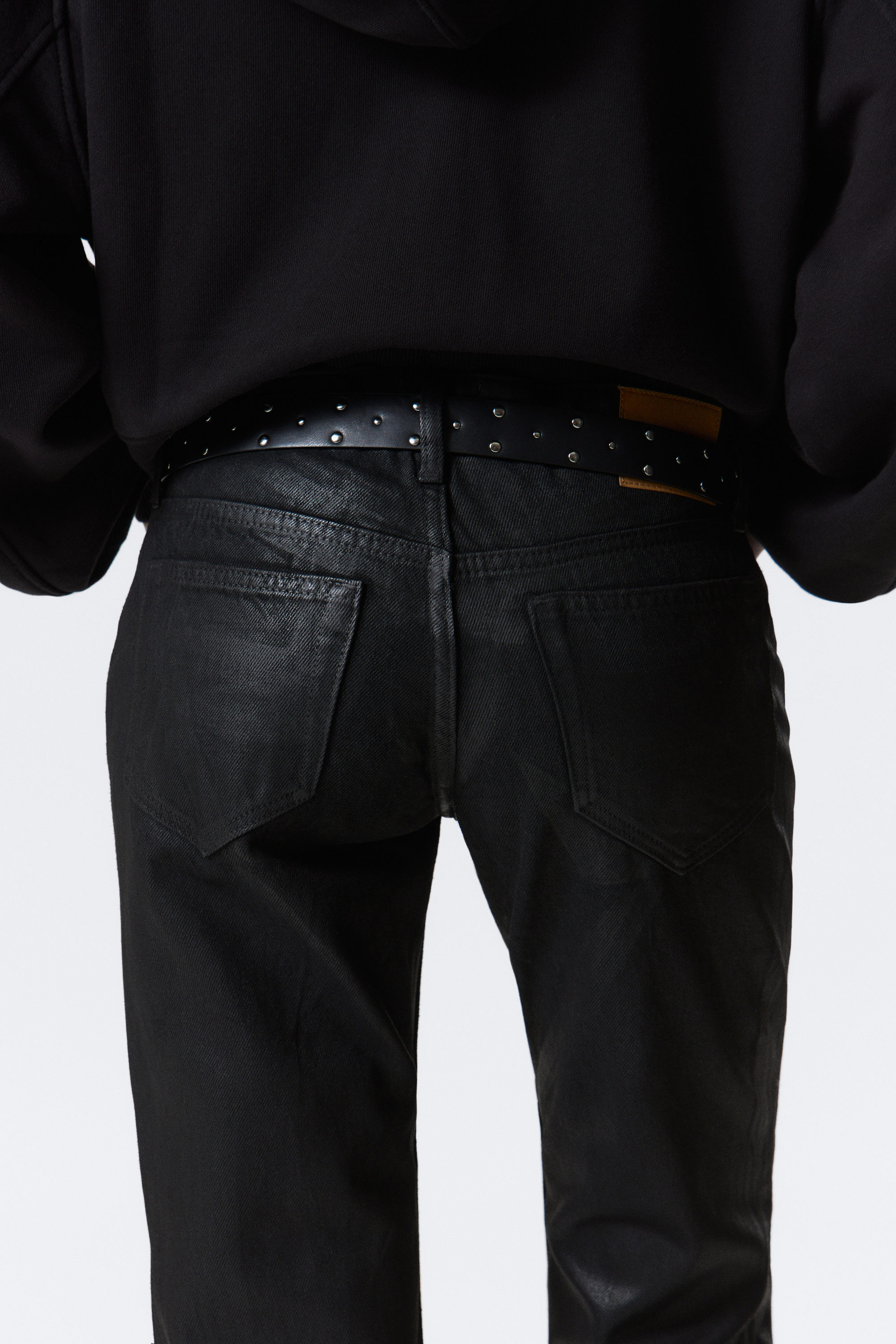 Black Coating - Black - Nova Twist Low Rise Slim Bootcut Leg Jeans - 5