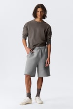 Gris chiné - Short en néoprène Loose Fit - 0