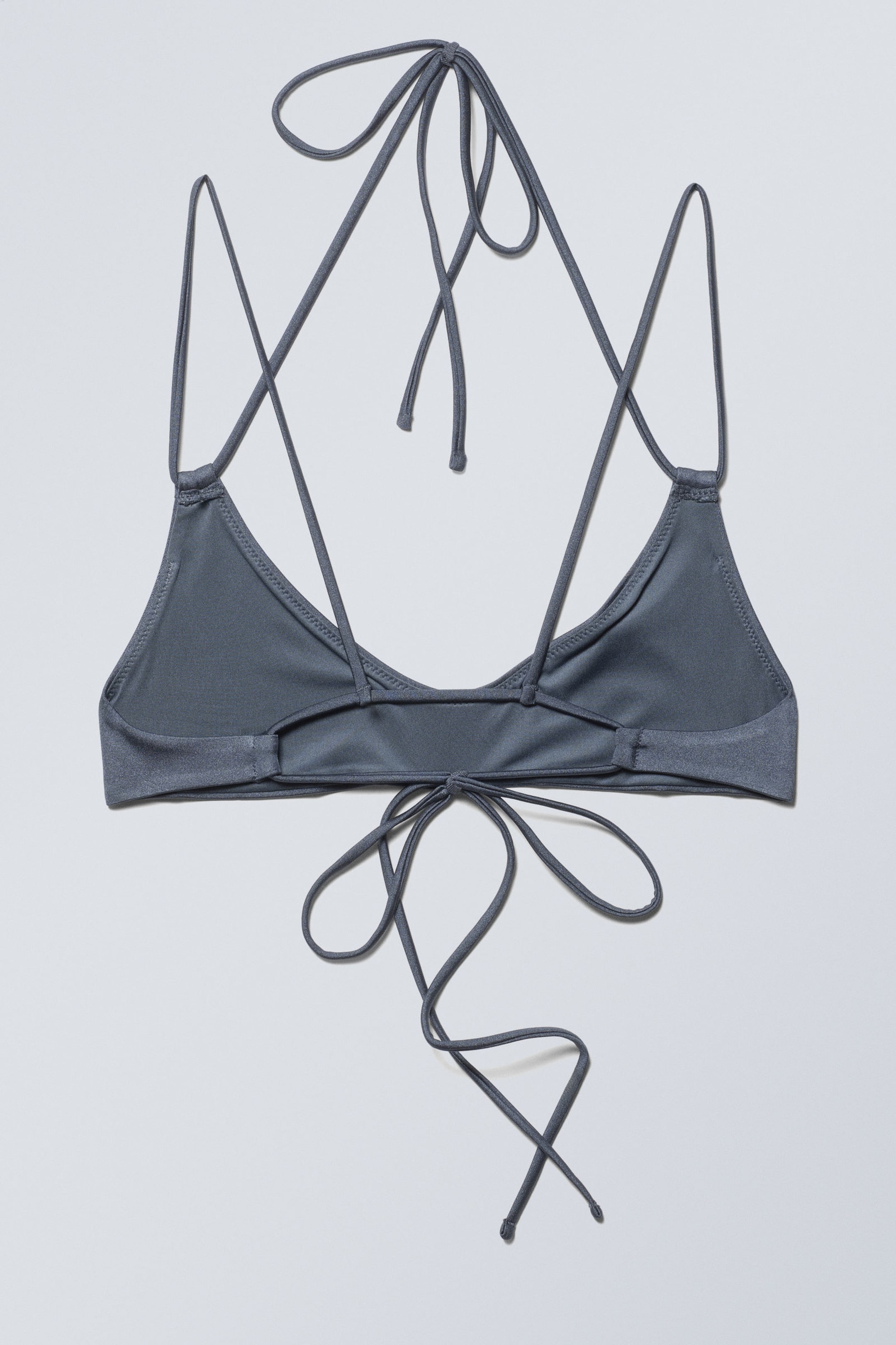 Blau schimmernd - Träger-Bikinioberteil - 1