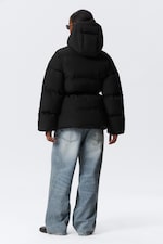 Svart - Waisted Pufferjacka - 3