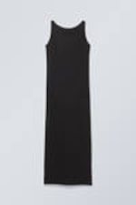 Schwarz - Kleid mit offenem Rücken Yael - 1