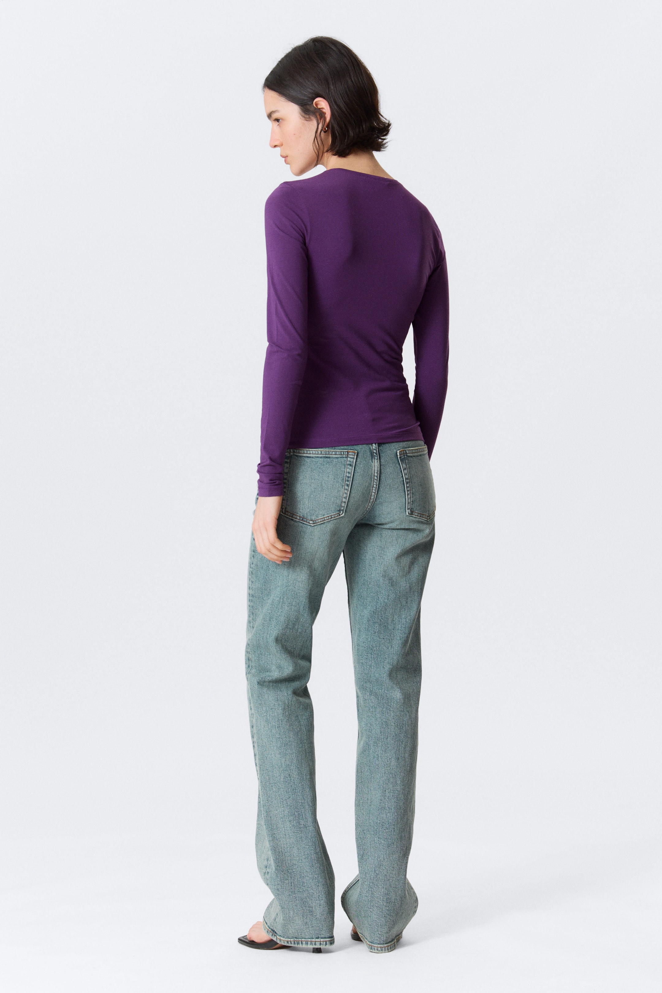 Dark Purple - Slim Fitted Long Sleeve - 2